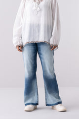 Slim Fit Bell Bottom Denim
