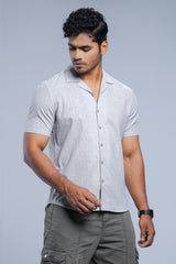 Regular Fit Solid Casual Shirt with Lapel Collar