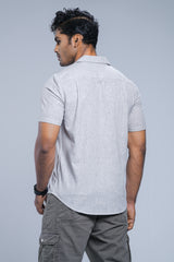 Regular Fit Solid Casual Shirt with Lapel Collar