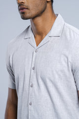 Regular Fit Solid Casual Shirt with Lapel Collar