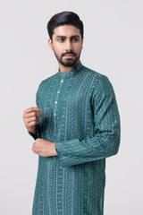 Regular Fit Jacquard Semi-Formal Panjabi