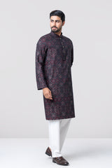 Regular Fit Jacquard Cotton Semi-Formal Panjabi