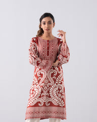 Relaxed Fit Printed One-Piece Lawn Kurta