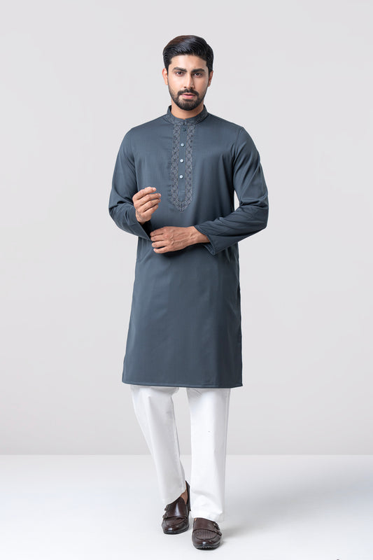 Regular Fit Embroidered Semi-Formal Panjabi