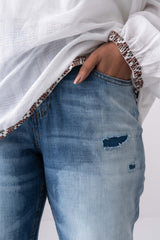 Slim Fit Bell Bottom Denim