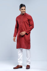 Regular Fit Embroidered Semi-Formal Panjabi