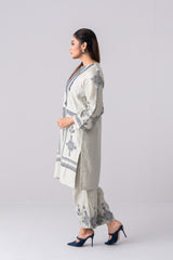 Relaxed Fit Embroidered and Printed Two-Piece Semi-Formal Ethnic Set