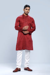 Regular Fit Embroidered Semi-Formal Panjabi