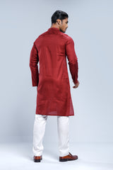 Regular Fit Embroidered Semi-Formal Panjabi