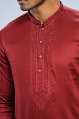 Regular Fit Embroidered Semi-Formal Panjabi