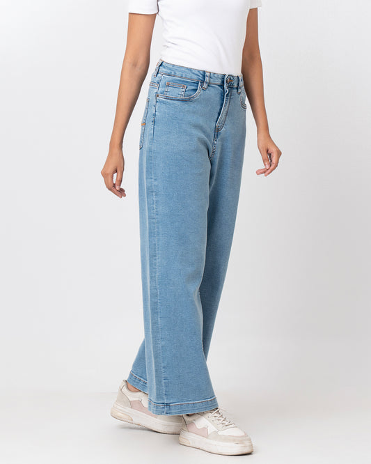 Wide-Leg High-Waist Denim