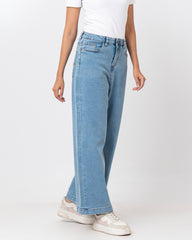 Wide-Leg High-Waist Denim