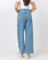 Wide-Leg High-Waist Denim