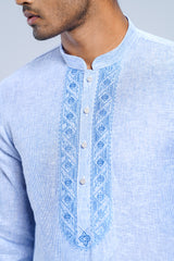 Slim Fit Embroidered Semi-Formal Panjabi