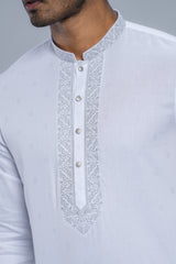 Regular Fit Embroidered Semi-Formal Panjabi