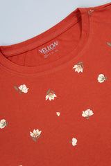 Relaxed Fit Floral Printed T-Shirt
