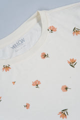 Relaxed Fit Floral Printed T-Shirt