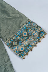 Smart Fit Embroidered Formal Two-Piece Ethnic Set with Organza Dupatta