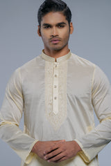 Regular Fit Dobby Fabric Semi-Formal Panjabi