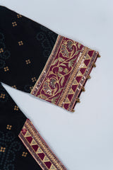 Relaxed Fit Three-Piece Lawn with Printed Palazzo