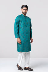 Regular Fit Jacquard Cotton Semi-Formal Panjabi