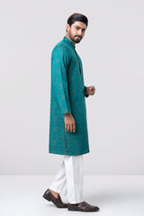 Regular Fit Jacquard Cotton Semi-Formal Panjabi
