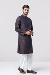 Regular Fit Jacquard Cotton Semi-Formal Panjabi