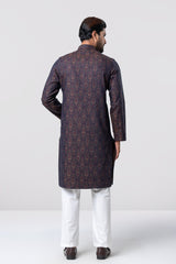 Regular Fit Jacquard Cotton Semi-Formal Panjabi
