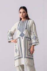 Relaxed Fit Embroidered and Printed Two-Piece Semi-Formal Ethnic Set