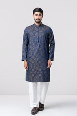 Regular Fit Jacquard Cotton Semi-Formal Panjabi
