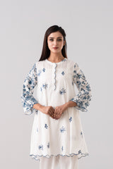 Smart Fit Floral Embroidered Two-Piece Semi-Formal Ethnic Set