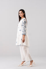 Smart Fit Floral Embroidered Two-Piece Semi-Formal Ethnic Set