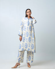 Women's Printed Two-Piece Ethnic Set