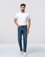 Straight Fit Blue Jeans