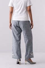Relaxed Fit Floral Embroidered Ethnic Pants