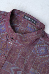 Regular Fit Jacquard Cotton Semi-Formal Panjabi