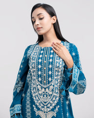 Smart Fit Sequin-Embroidered Lawn Kurta