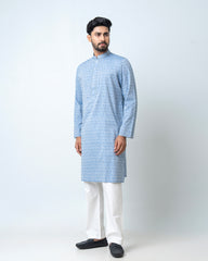 Regular Fit Printed Semi-Formal Panjabi
