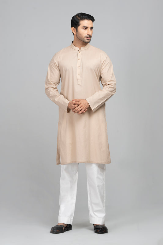 Regular Fit Solid Dyed Cotton Panjabi