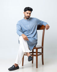Regular Fit Printed Semi-Formal Panjabi