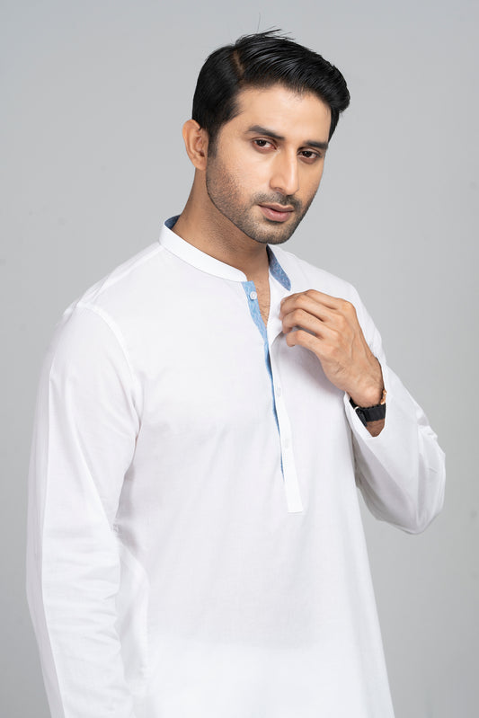 Regular Fit Solid Dyed Cotton Panjabi