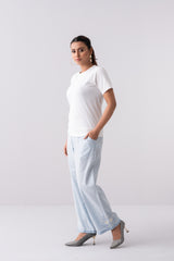 Relaxed Fit Floral Embroidered Ethnic Pants