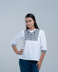 Junior Girls' Embroidered Fashion Top (10-14 Years)