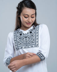 Junior Girls' Embroidered Fashion Top (10-14 Years)