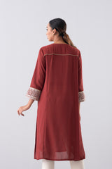 Smart Fit Embroidered Ethnic Kurta