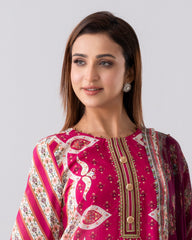 Smart Fit Digital Printed Three-Piece Lawn with Chiffon Dupatta