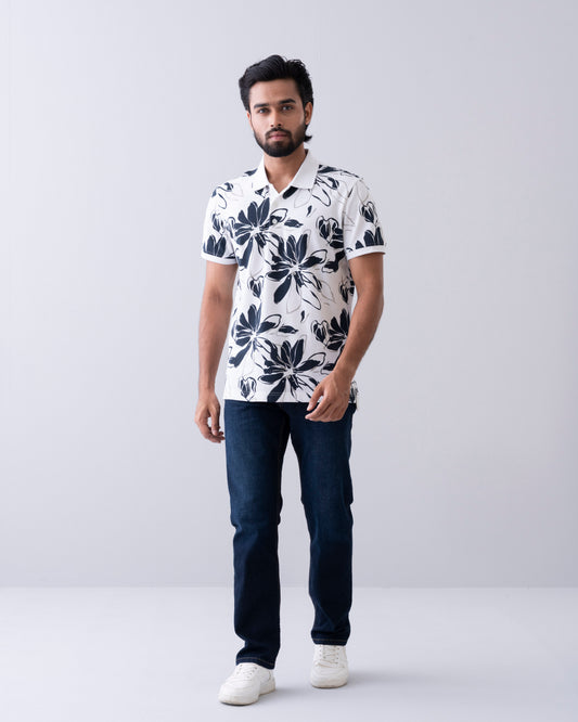 Regular Fit Printed Polo Shirt