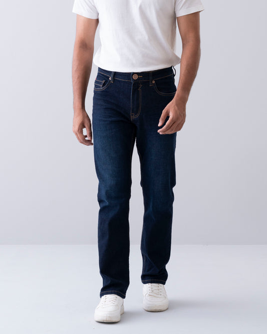 Straight Fit Blue Jeans