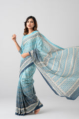 Digital Printed Cotton Saree