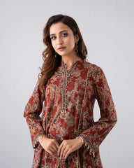 Smart Fit Digital Printed Three-Piece Lawn with Chiffon Dupatta